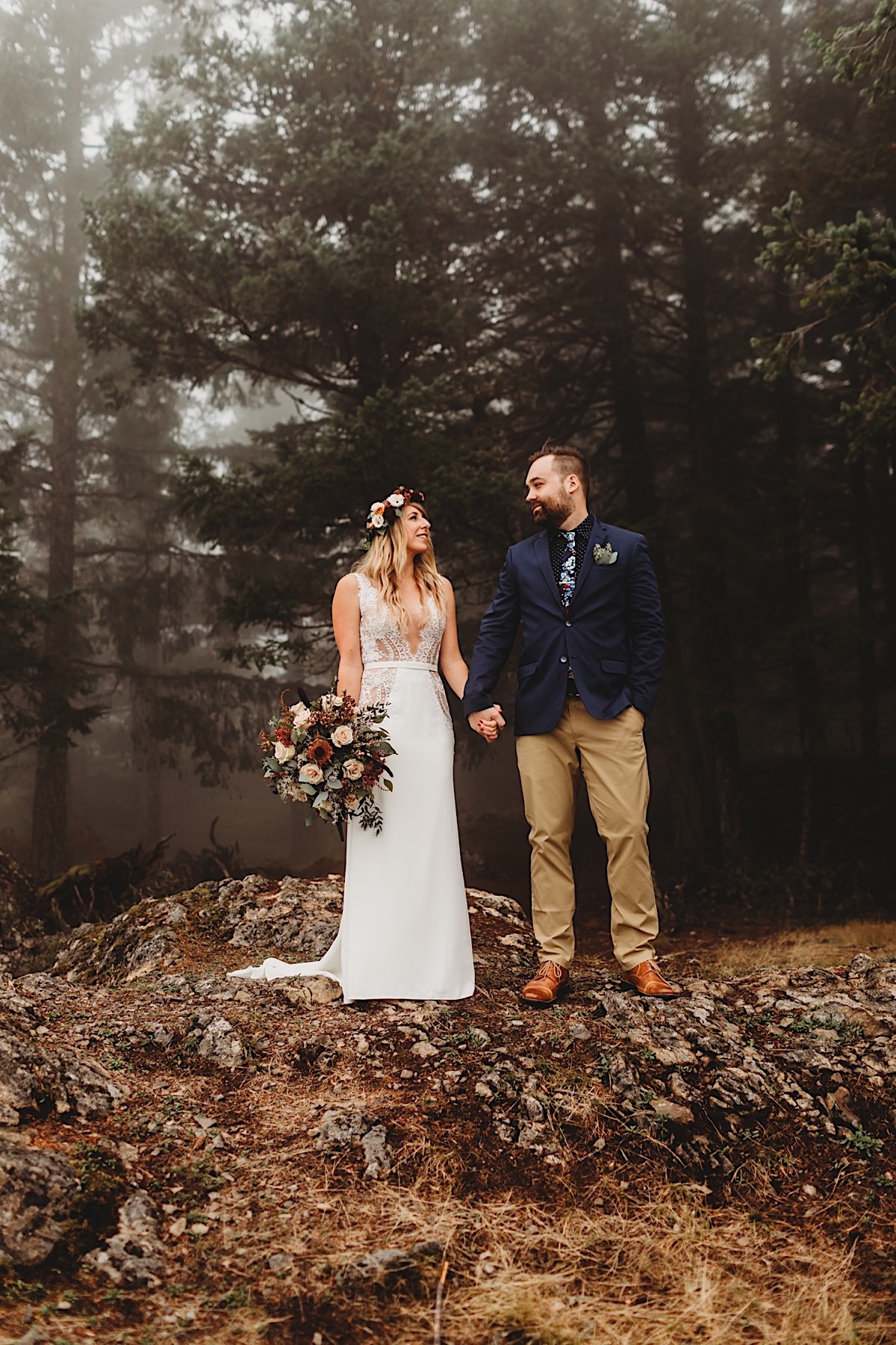 Misty Orcas Island elopement on San Juan islands