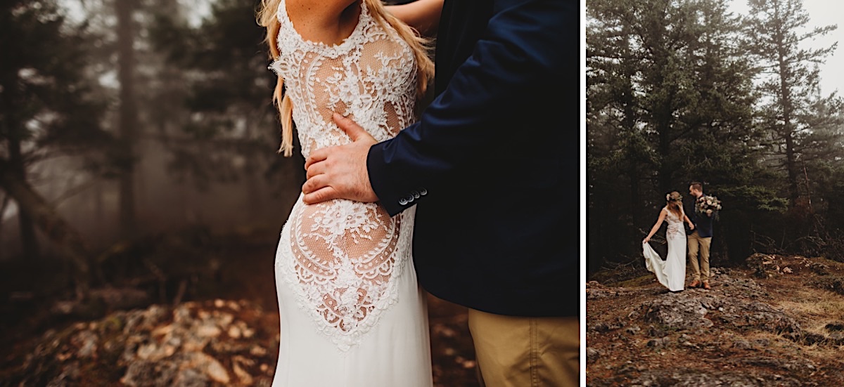 Misty Orcas Island elopement on San Juan islands