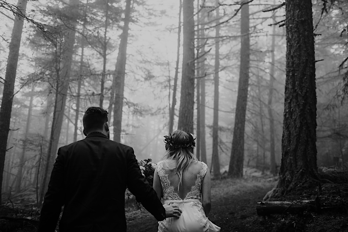 Misty Orcas Island elopement on San Juan islands