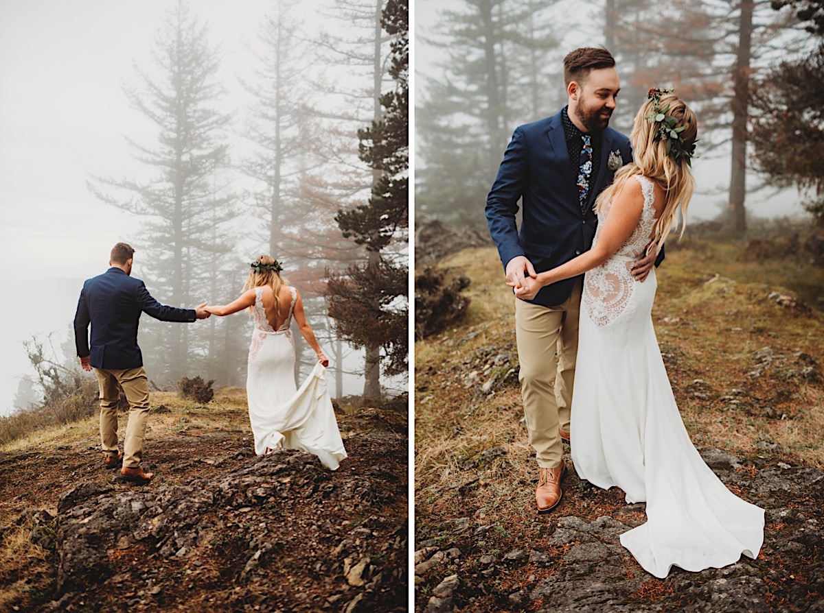 Misty Orcas Island elopement on San Juan islands