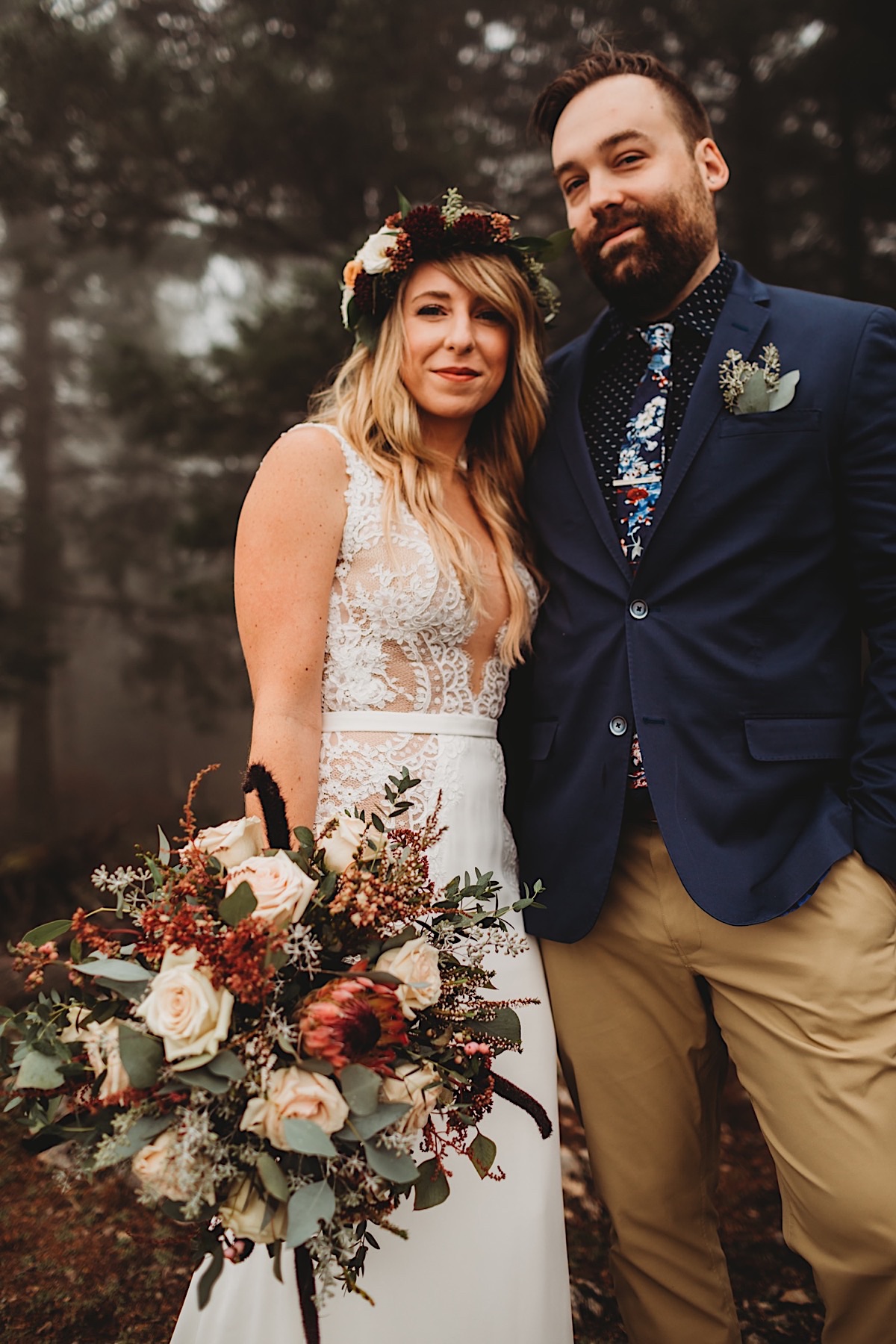 Misty Orcas Island elopement on San Juan islands