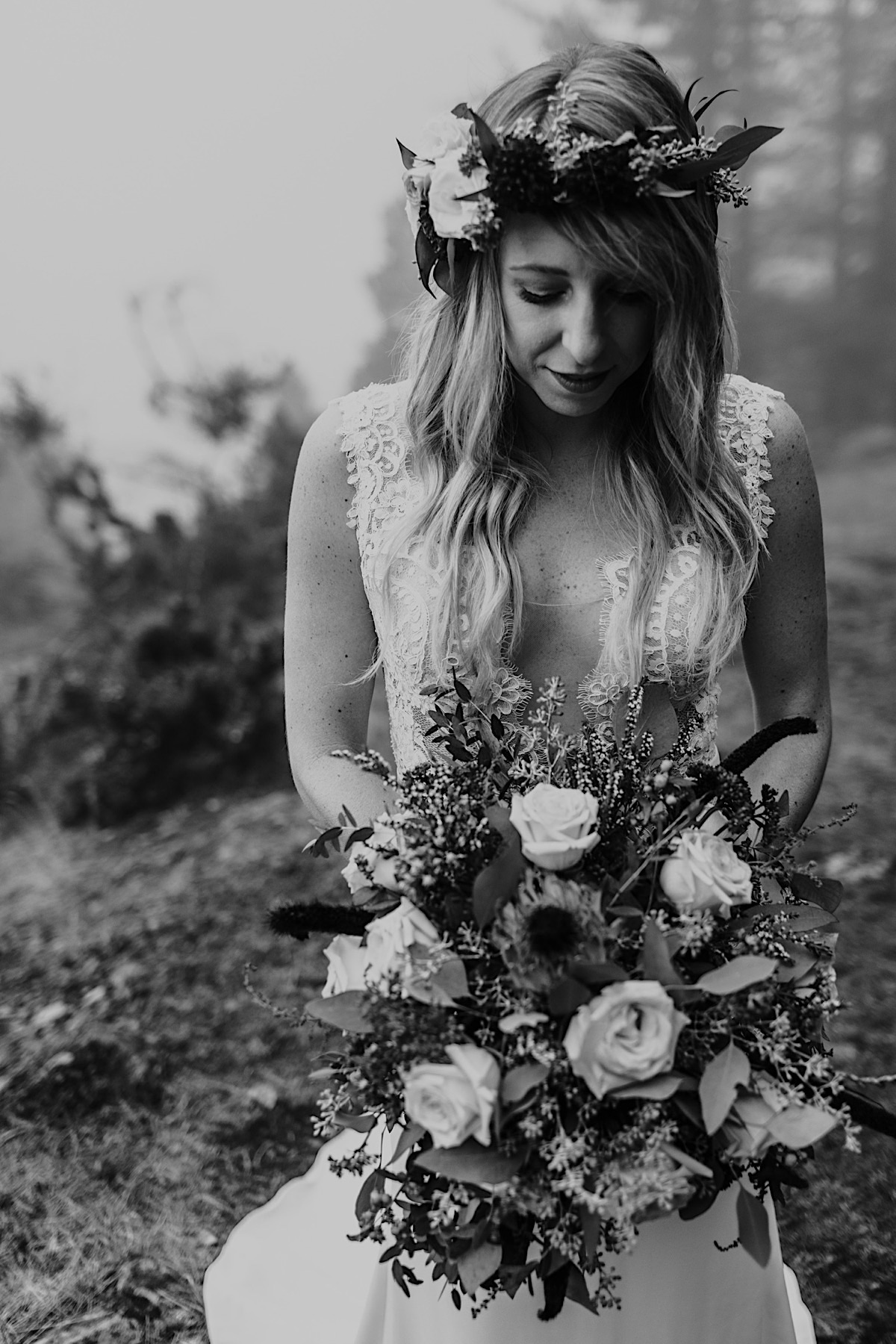 Misty Orcas Island elopement on San Juan islands