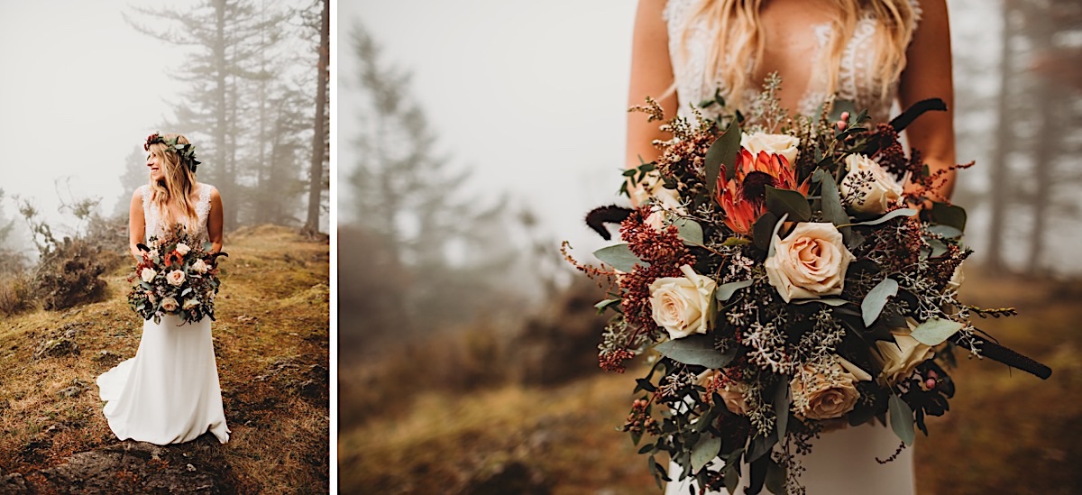 Misty Orcas Island elopement on San Juan islands