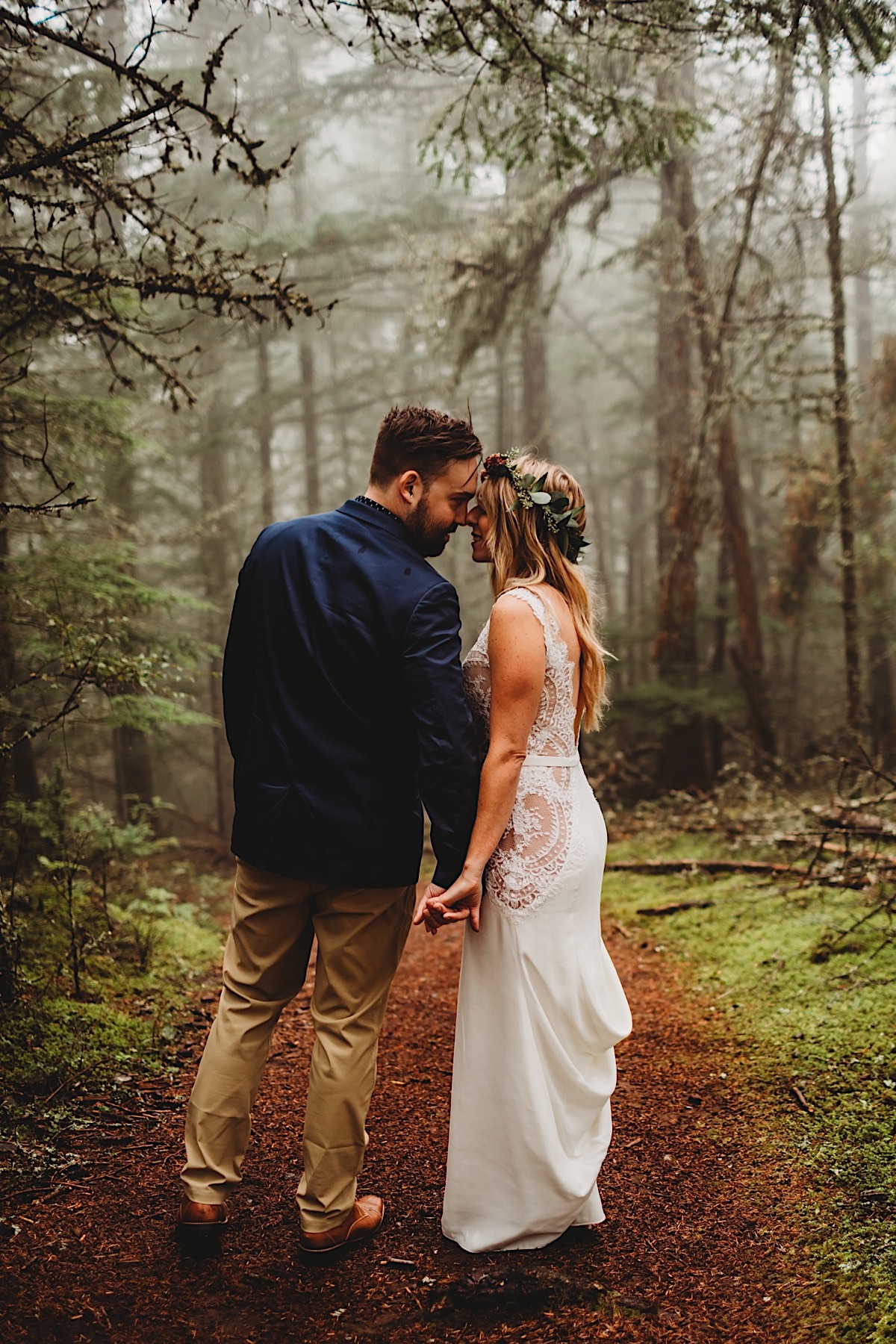 Misty Orcas Island elopement on San Juan islands