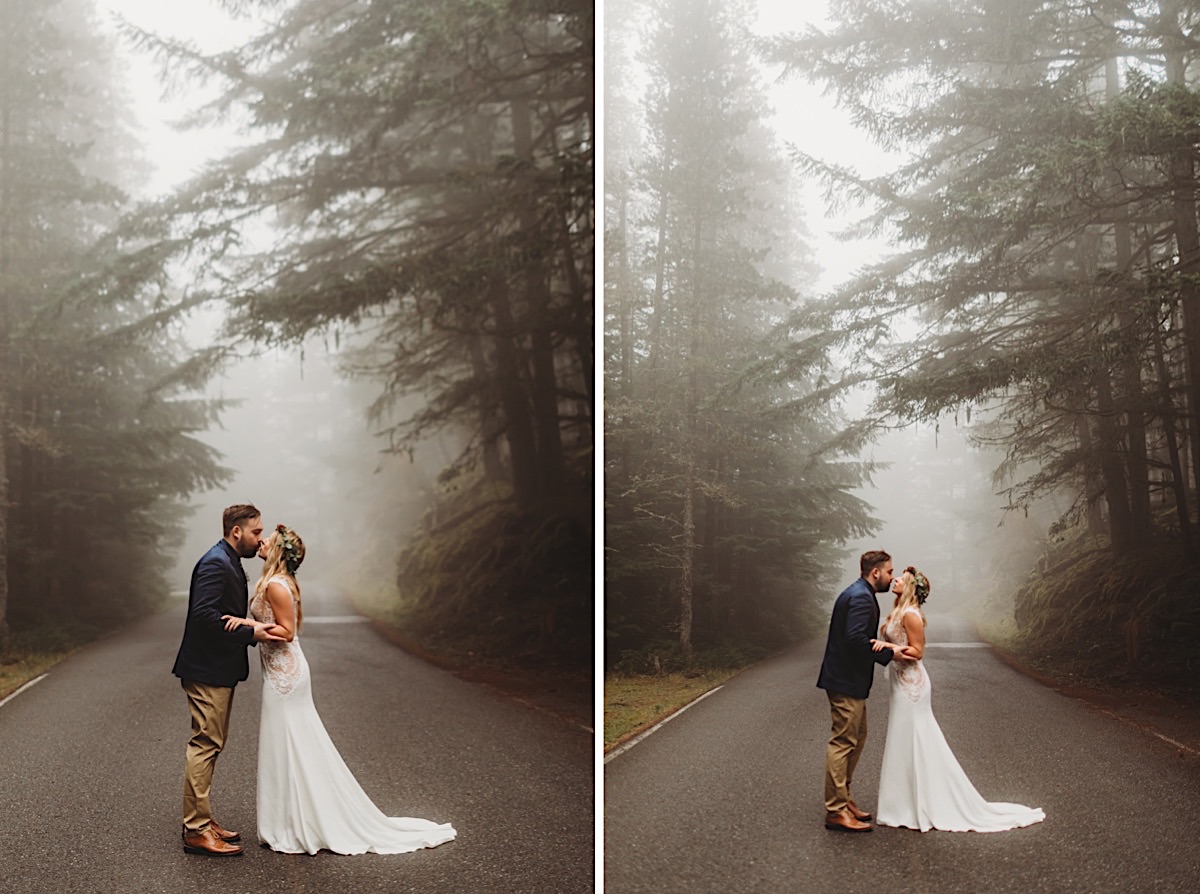 Misty Orcas Island elopement on San Juan islands