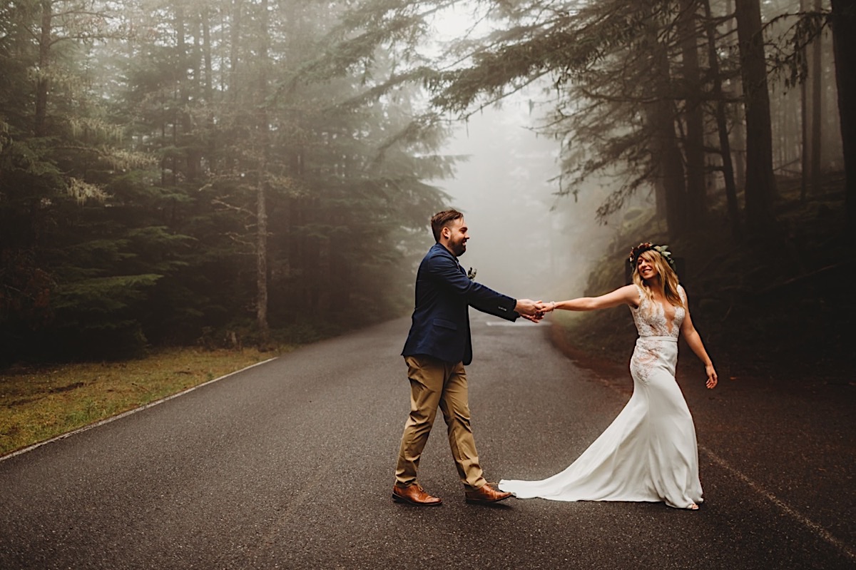 Misty Orcas Island elopement on San Juan islands