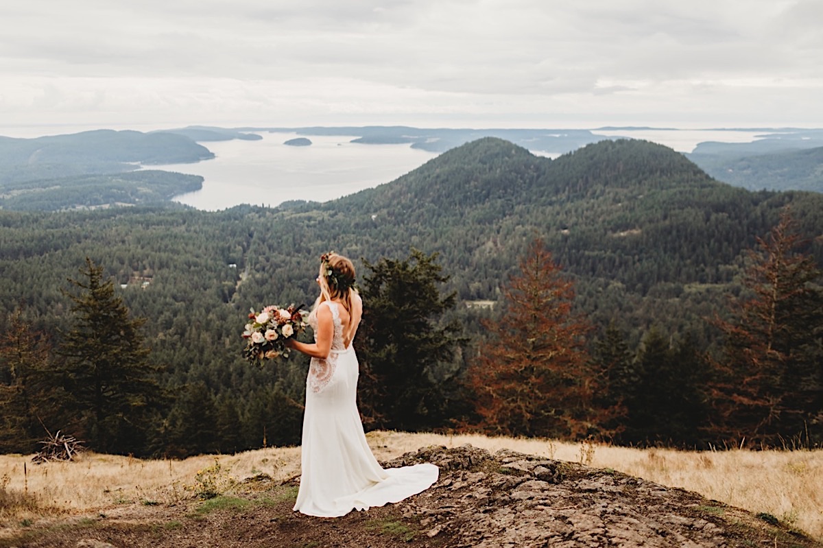 Misty Orcas Island elopement on San Juan islands