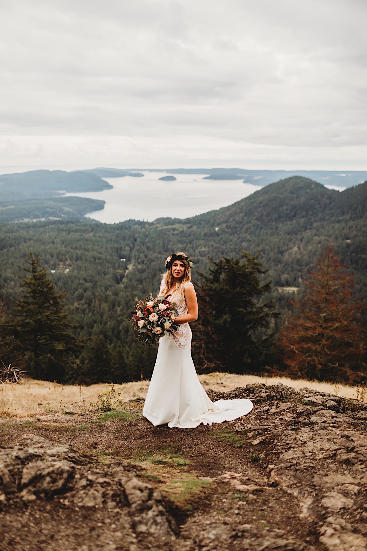 Misty Orcas Island elopement on San Juan islands