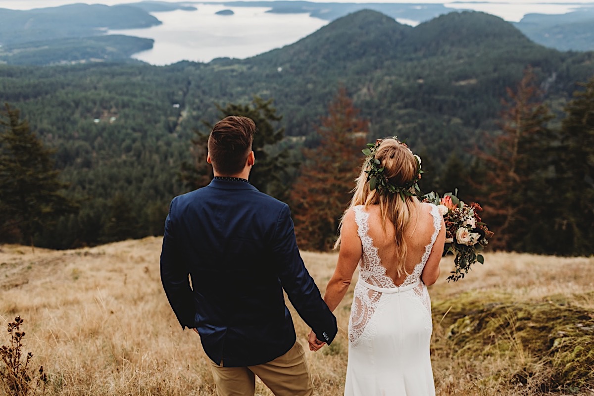 Misty Orcas Island elopement on San Juan islands