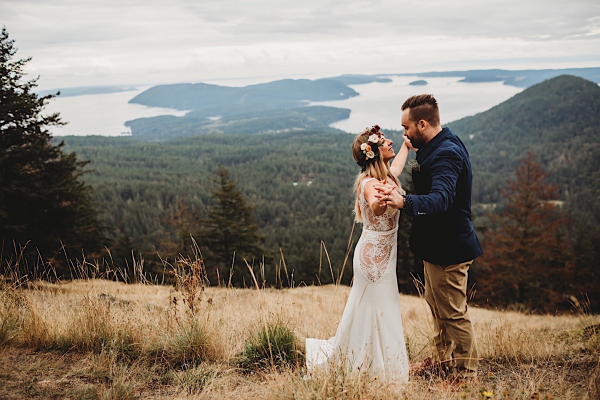 Misty Orcas Island elopement on San Juan islands