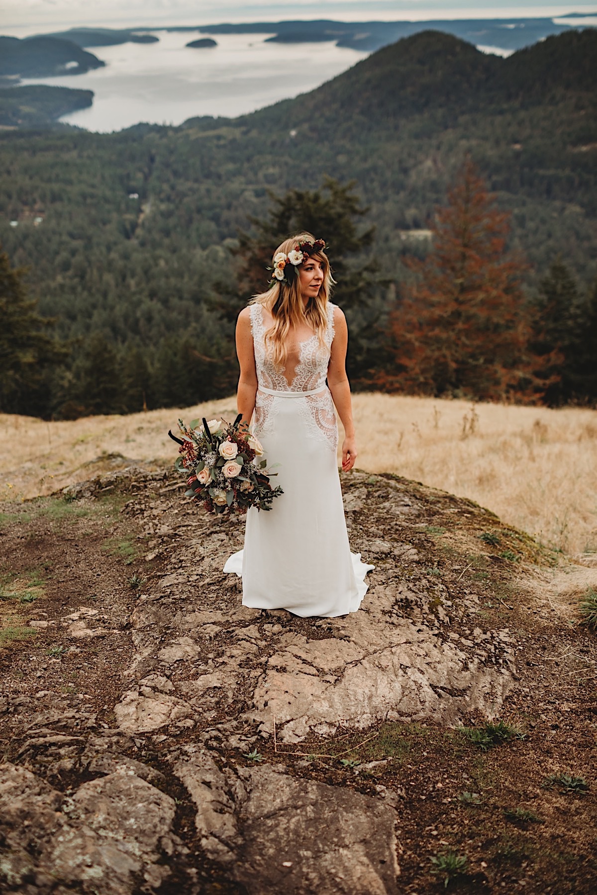 Misty Orcas Island elopement on San Juan islands