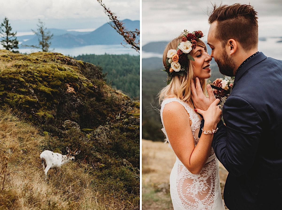 Misty Orcas Island elopement on San Juan islands