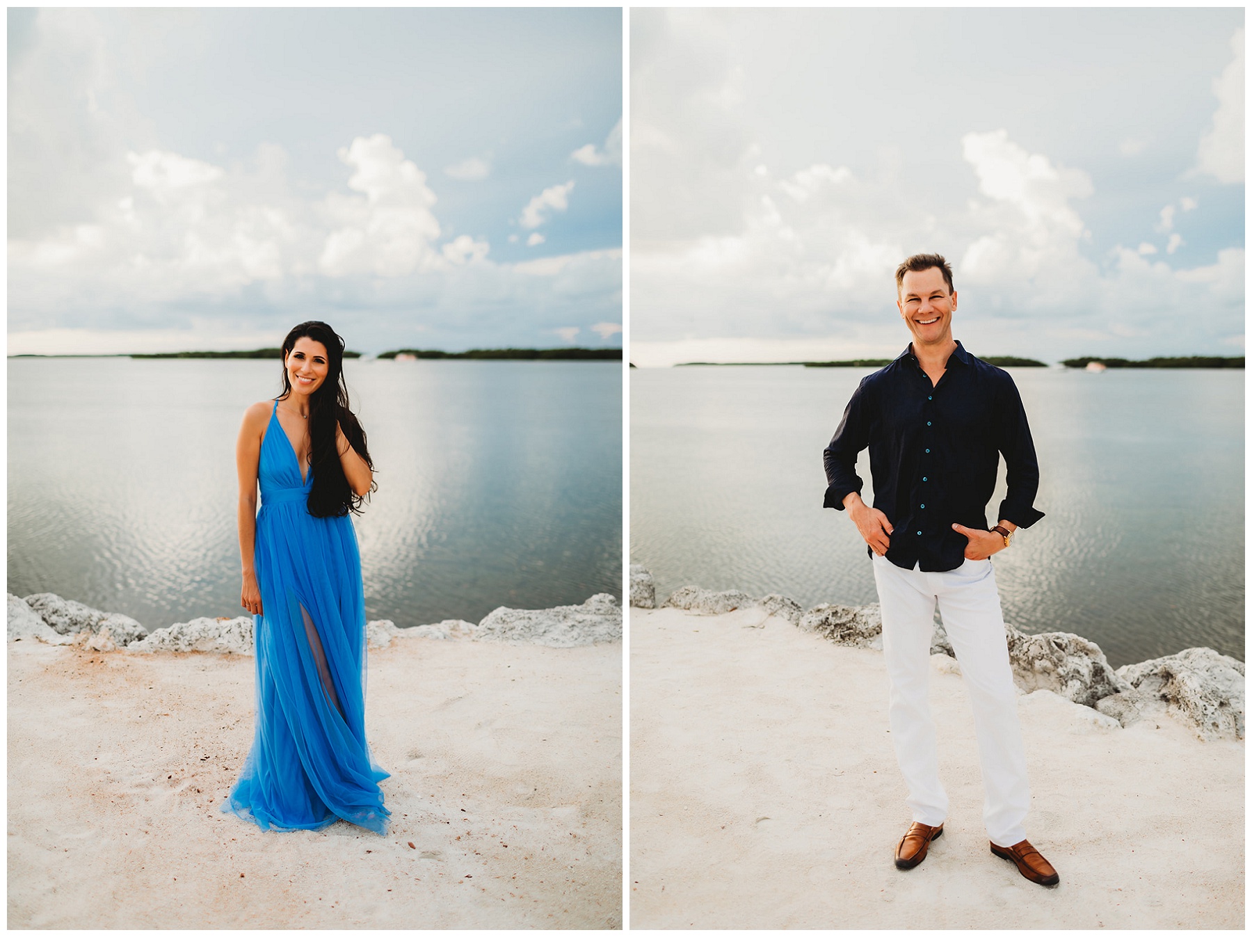 couple portraits for engagement on the beach 