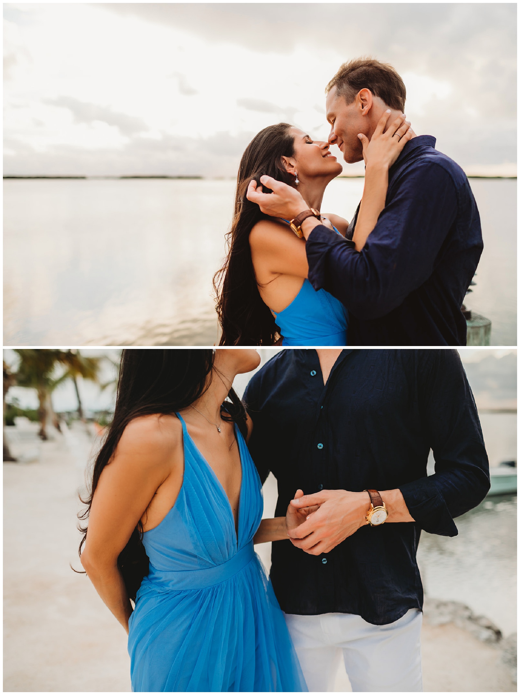 couple portraits for engagement on the beach 