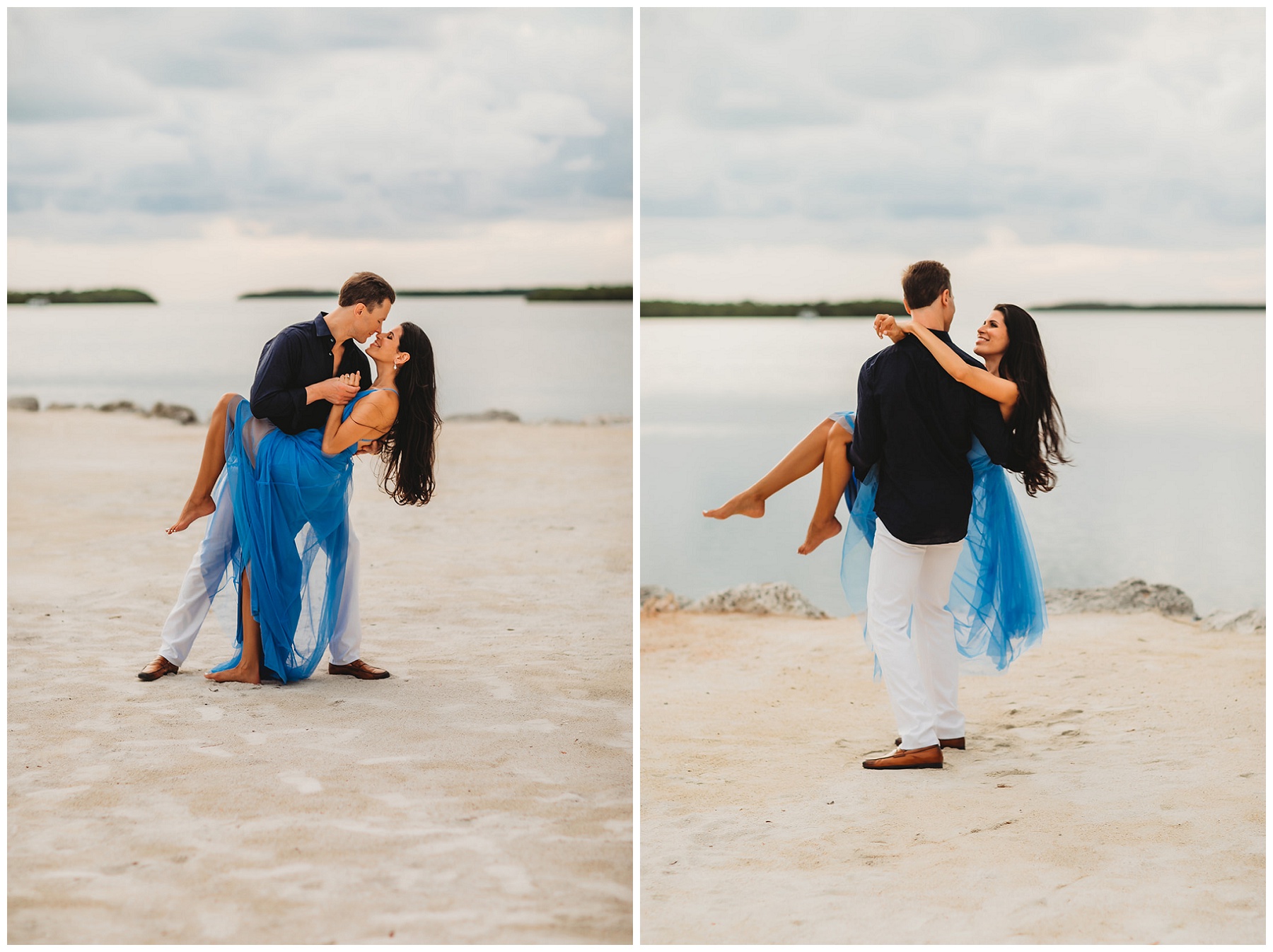 couple portraits for engagement on the beach 