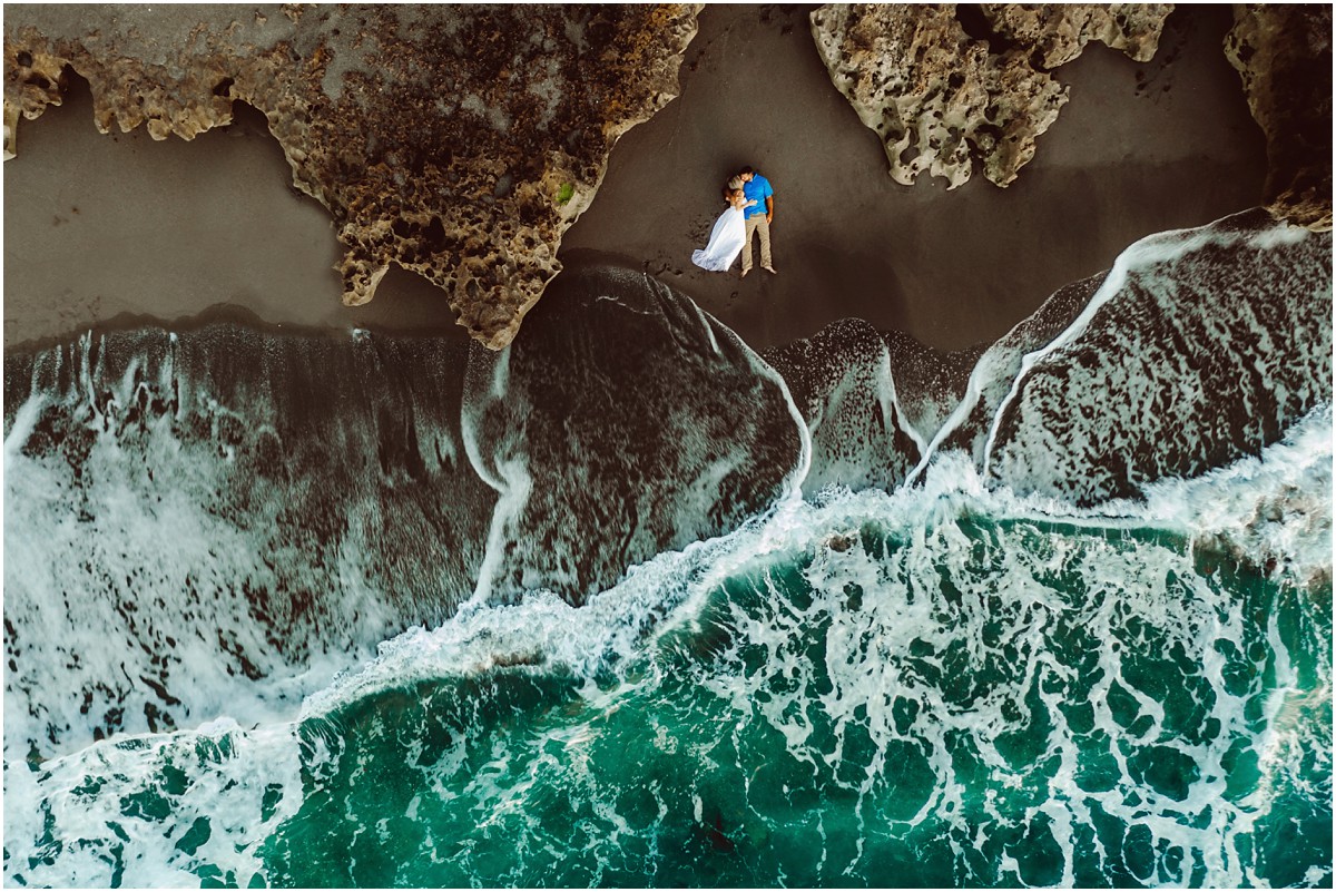 Drone image from beach engagement 