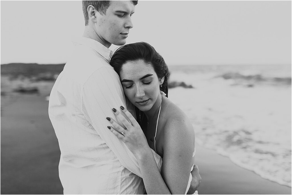 Couples Coastal engagement is captured by The Big Day Photography