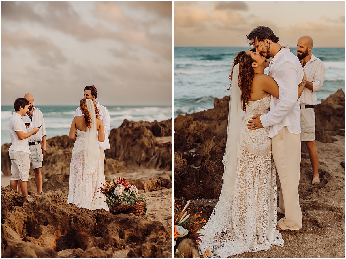 Ceremony of a Florida Beach Elopement